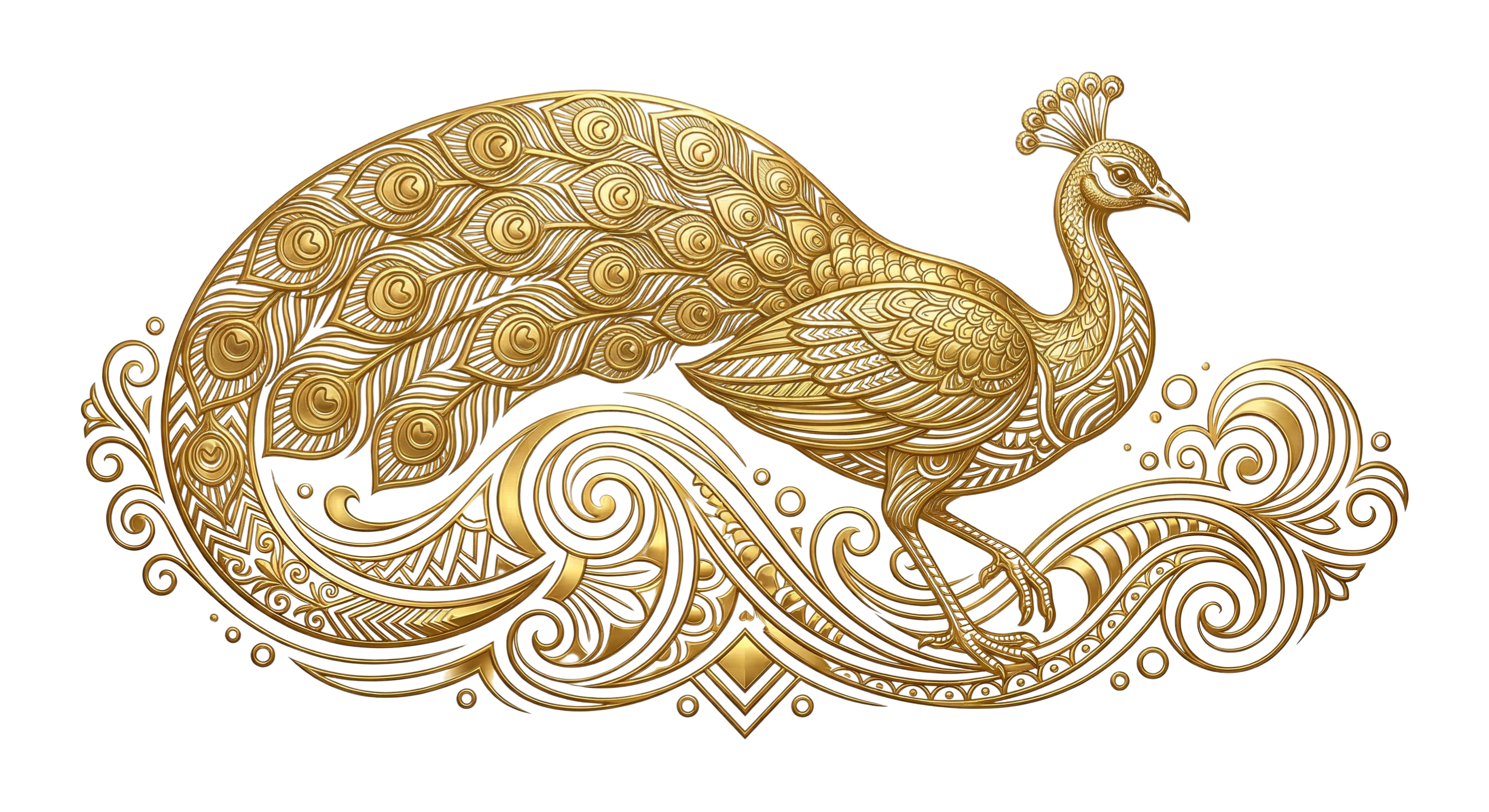 Art deco peacocks